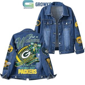 Go Pack Go Just A Woman Who Loves Green Bay Packers Denim Jacket