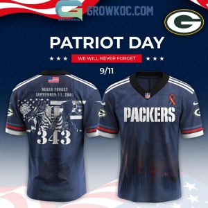 Green Bay Packers x Never Forget 9_11 Tribute Football Jersey