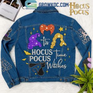 Hocus Pocus Its Time Witches Denim Jacket