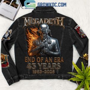 Megadeth End Of An Era 43 Years 1983 2026 Denim Jacket