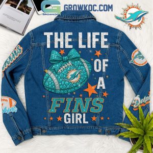 Miami Dolphins The Life Of A Fins Girl Denim Jacket