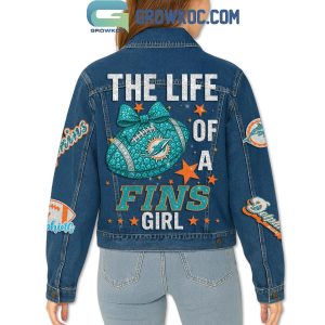 Miami Dolphins The Life Of A Fins Girl Denim Jacket