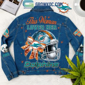 Miami Dolphins This Woman Loves Her Denim Jacket