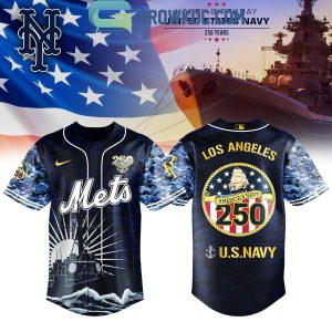New York Mets Celebration Happy Birthday US Navy 250 Years 2025 Jersey