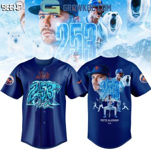 New York Mets Pete Alonso Hits Home Run 253 Baseball Jersey