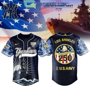 New York Yankees Celebration Happy Birthday US Navy 250 Years 2025 Jersey
