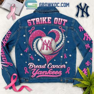 New York Yankees Strike Out Breast Cancer Denim Jacket