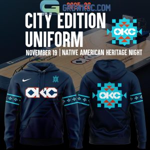 Oklahoma City Thunder New Uniform Native American Heritage Hoodie Shirt