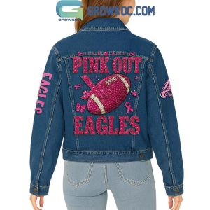 Philadelphia Eagles Pink Out Cancer Denim Jacket