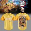 Texas Rangers x Agatsuma Zenitsu Demon Slayer Infinity Catsle 2025 Jersey