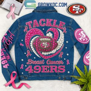 San Francisco 49ers Tackle Breast Cancer Denim Jacket
