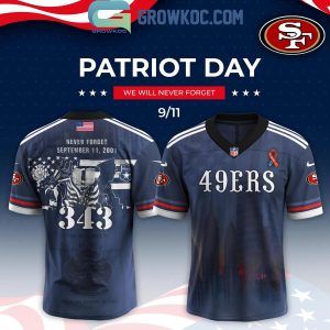San Francisco 49ers x Never Forget 9_11 Tribute Football Jersey