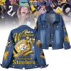 Red Kingdom Just A Woman Who Loves Kansas City Chiefs Denim Jacket