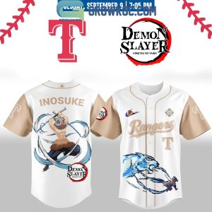 Texas Rangers Demon Slayer Inosuke Jersey