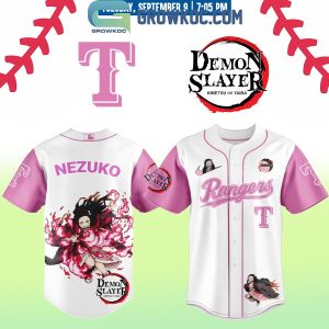 Texas Rangers Nezuko Demon Slayer 2025 Jersey