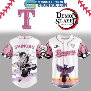 Texas Rangers Shinobu Demon Slayer 2025 Jersey