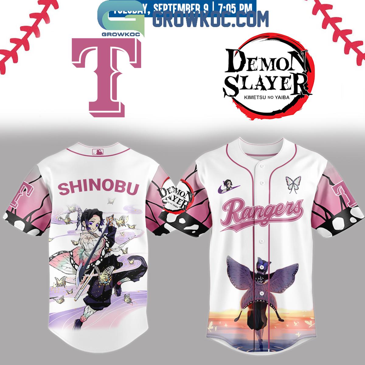 Texas Rangers Shinobu Demon Slayer 2025 Jersey Texas Rangers Shinobu Demon Slayer 2025 Jersey