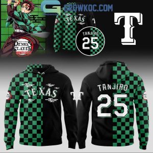 Texas Rangers x Demon Slayer Tanjiro Hoodie Shirt
