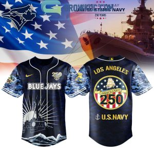 Toronto Blue Jays Celebration Happy Birthday US Navy 250 Years 2025 Jersey