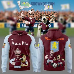 Aston Villa x Wallace And Gromit Hoodie Shirt