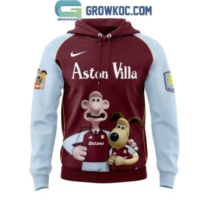 Aston Villa x Wallace And Gromit Hoodie Shirt