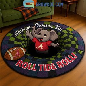Alabama Crimson Tide Roll Tide Roll Hole In The Floor Rug