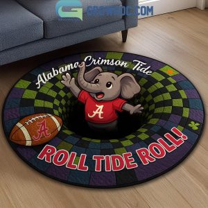 Alabama Crimson Tide Roll Tide Roll Hole In The Floor Rug