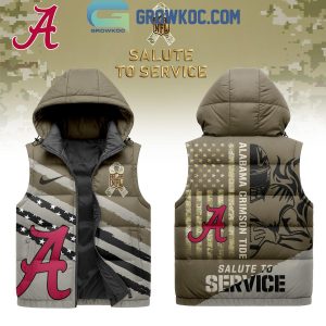 Alabama Crimson Tide Salute To Service Sleeveless Puffer Jacket