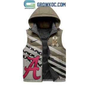 Alabama Crimson Tide Salute To Service Sleeveless Puffer Jacket