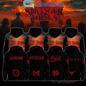 All Team NCAA x Stranger Things 5 Hoodie Shirt