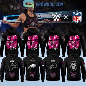 All Team NFL x AJ Lee Has Returned WWE Live Bites Back Hoodie Shirt