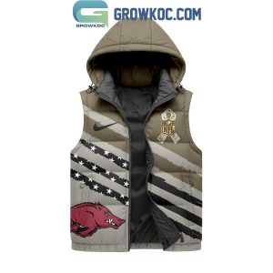 Arkansas Razorbacks Salute To Service Sleeveless Puffer Jacket