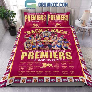 Brisbane Lions Back 2 Back Premiers 2025 Bedding Set