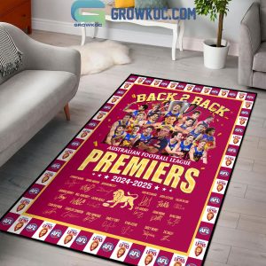 Brisbane Lions Back 2 Back Premiers 2025 Rug