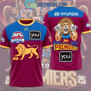 Brisbane Lions Premiers 2025 Back To Back Hoodie Shirt