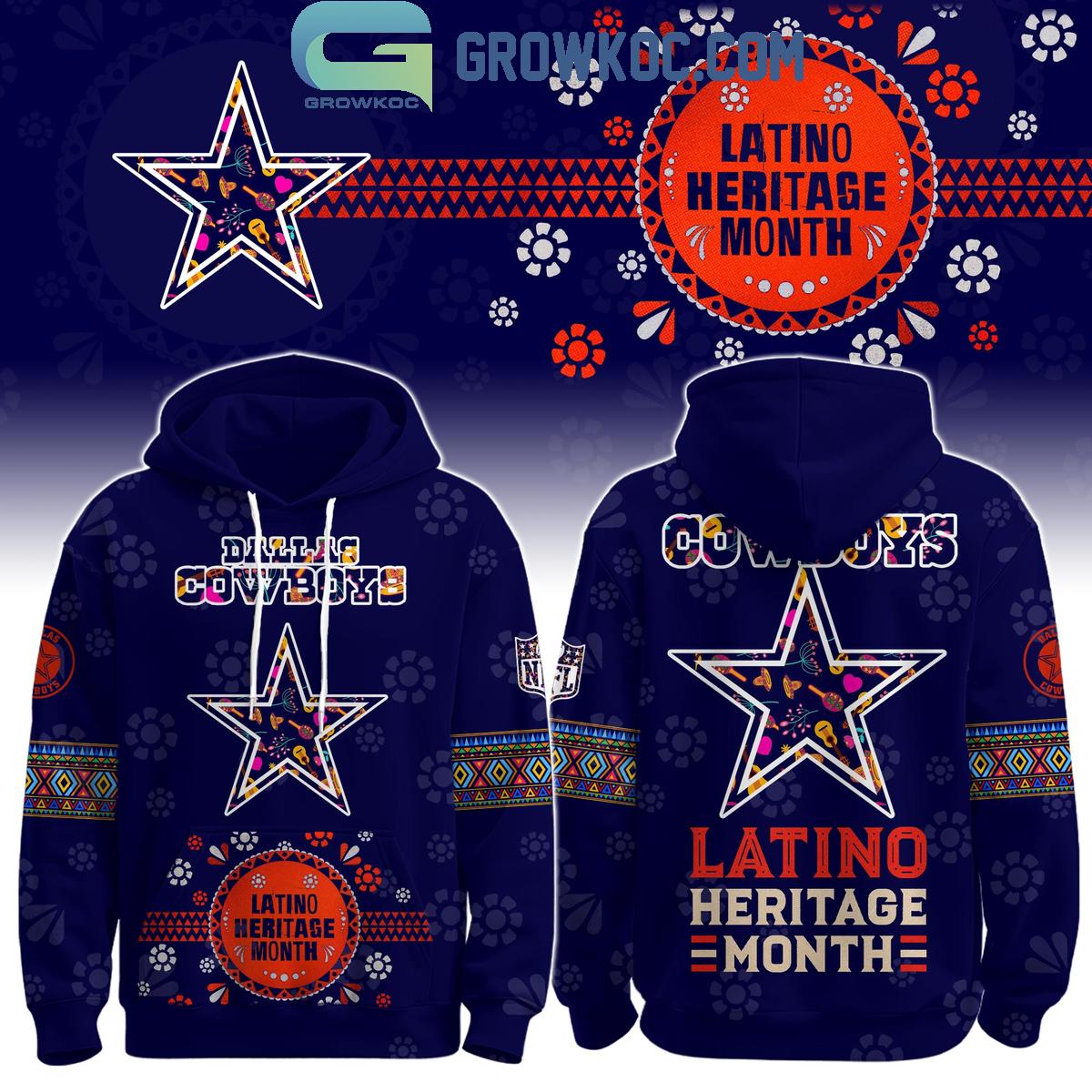 Dallas Cowboys Latino Heritage Month Hoodie T-Shirt Dallas Cowboys Latino Heritage Month Hoodie T-Shirt