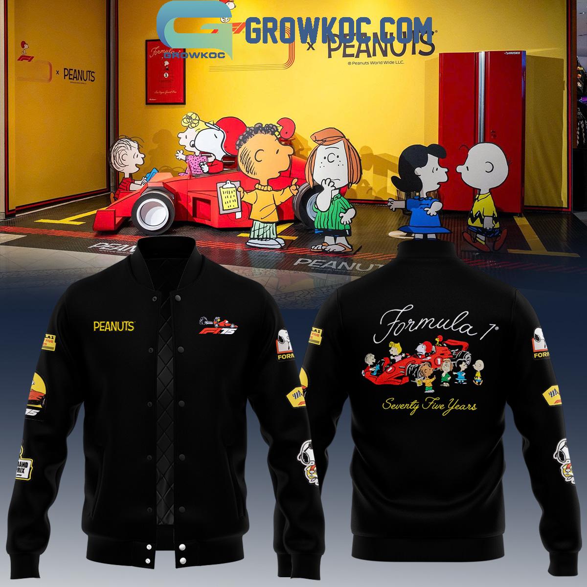 F1 x Snoopy Peanuts 75 Years Baseball Jacket F1 x Snoopy Peanuts 75 Years Baseball Jacket