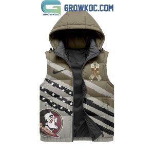 Florida State Seminoless Salute To Service Sleeveless Puffer Jacket