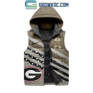 Georgia Bulldogs Salute To Service Sleeveless Puffer Jacket