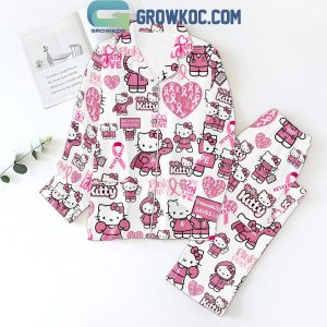 Hello Kitty Pink Fight Breast Cancer Pajamas Set