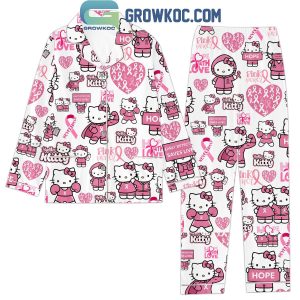 Hello Kitty Pink Fight Breast Cancer Pajamas Set