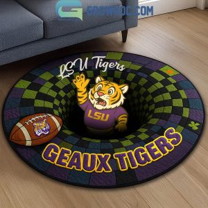 LSU Tigers Geaux Tigers Hole In The Floor Rug
