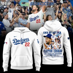 Los Angeles Dodgers End Of An Era Clayton Kershaw 2025 Hoodie Shirt