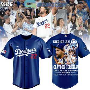 Los Angeles Dodgers End Of An Era Clayton Kershaw 2025 Jersey