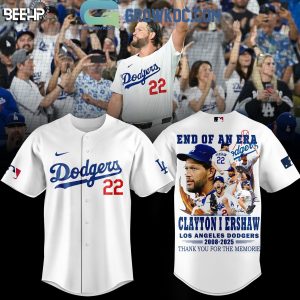 Los Angeles Dodgers End Of An Era Clayton Kershaw 2025 Jersey