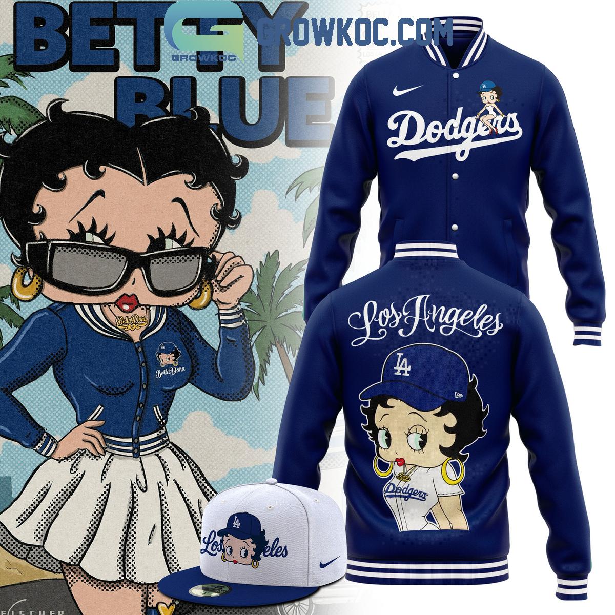 Los Angeles Dodgers x Betty Boop Baseball Jacket Los Angeles Dodgers x Betty Boop Baseball Jacket