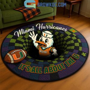 Miami Hurricanes It’s All About The U Hole In The Floor Rug