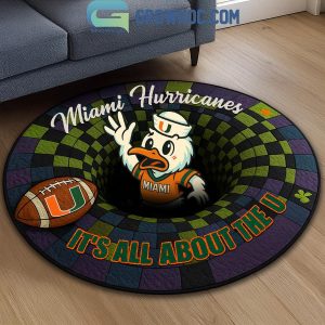 Miami Hurricanes It’s All About The U Hole In The Floor Rug