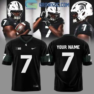 Michigan State Black Spartans Uniform Football Jersey