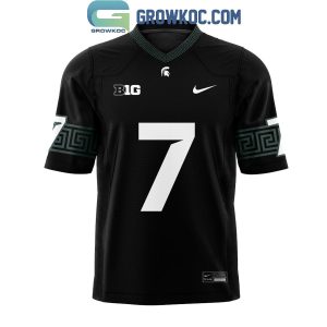 Michigan State Black Spartans Uniform Football Jersey